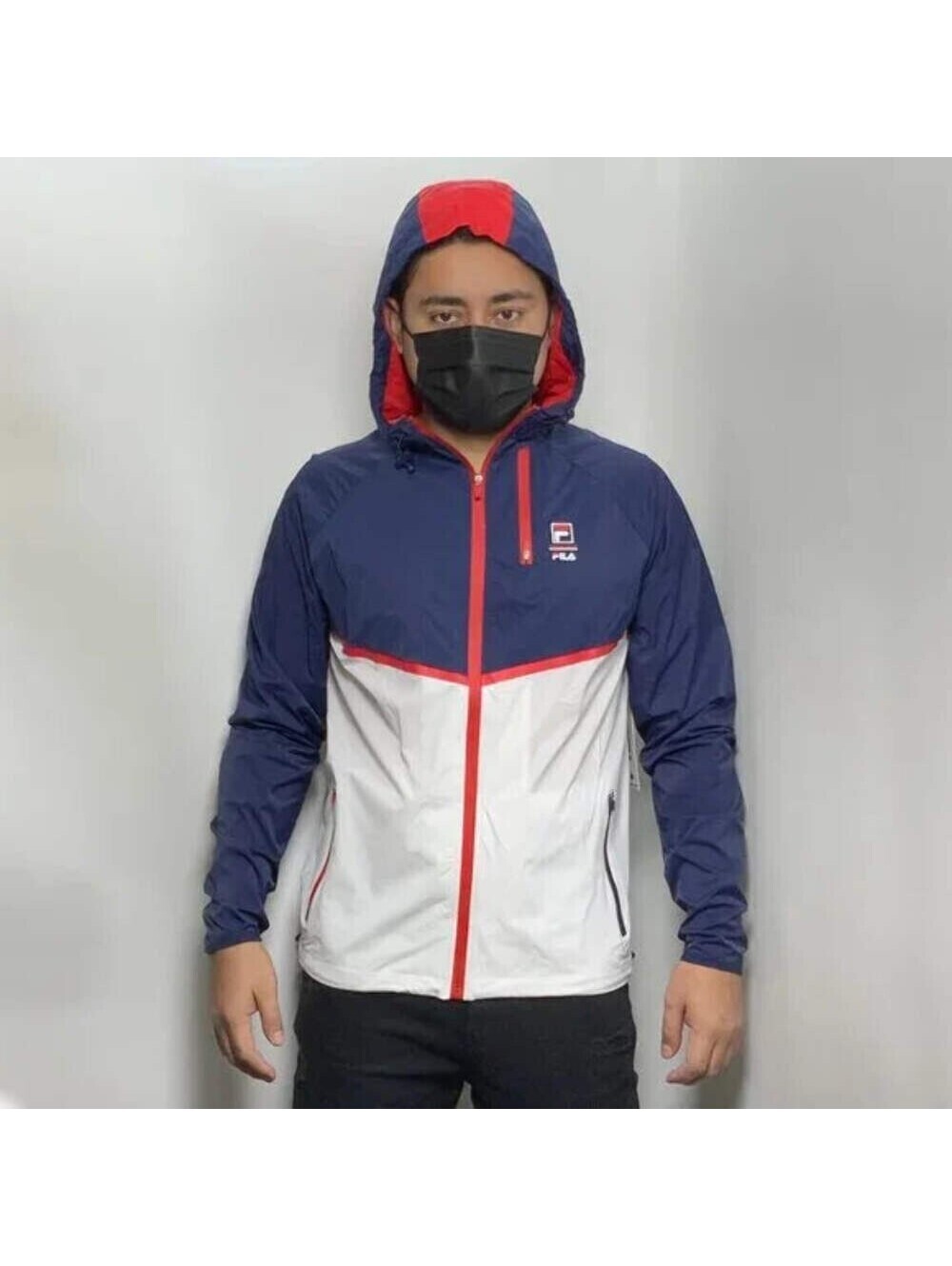 Men's Fila Navy | White | Red Windbreaker Jacket NWT